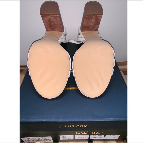 Lulus Shayla White Ankle Strap Heels - Picture 7 of 7